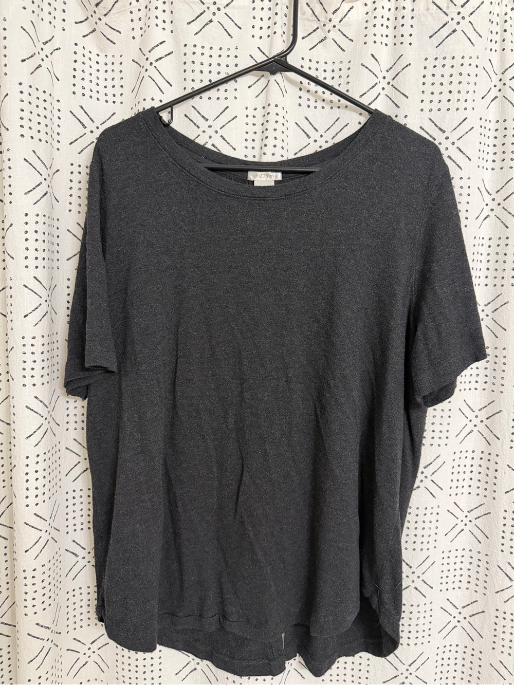 Women’s Charcoal Crew Neck Short Sleeve Shirt